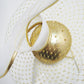 Sunshine swirl - Wire veil percher with gold accents and a crinoline swirl