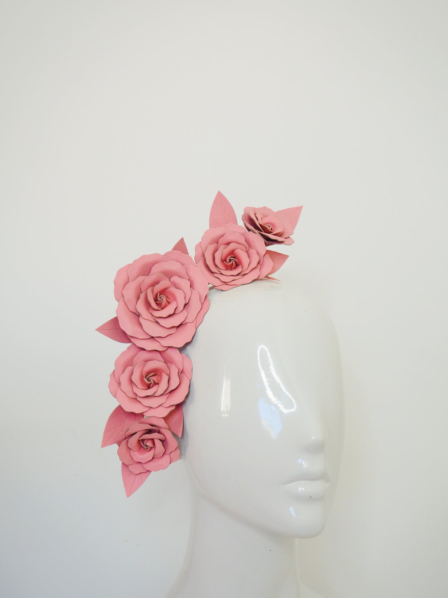 Rosie - Rose vine headband - Flamingo pink