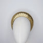Mia - Leather woven 3d Halo - Gold
