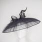 Touch of tulle - XL wirework tulle brim with wired bow