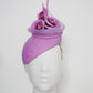 Purple Passion - Lavender purple leather Facehugger with crin swirl and rose detail.