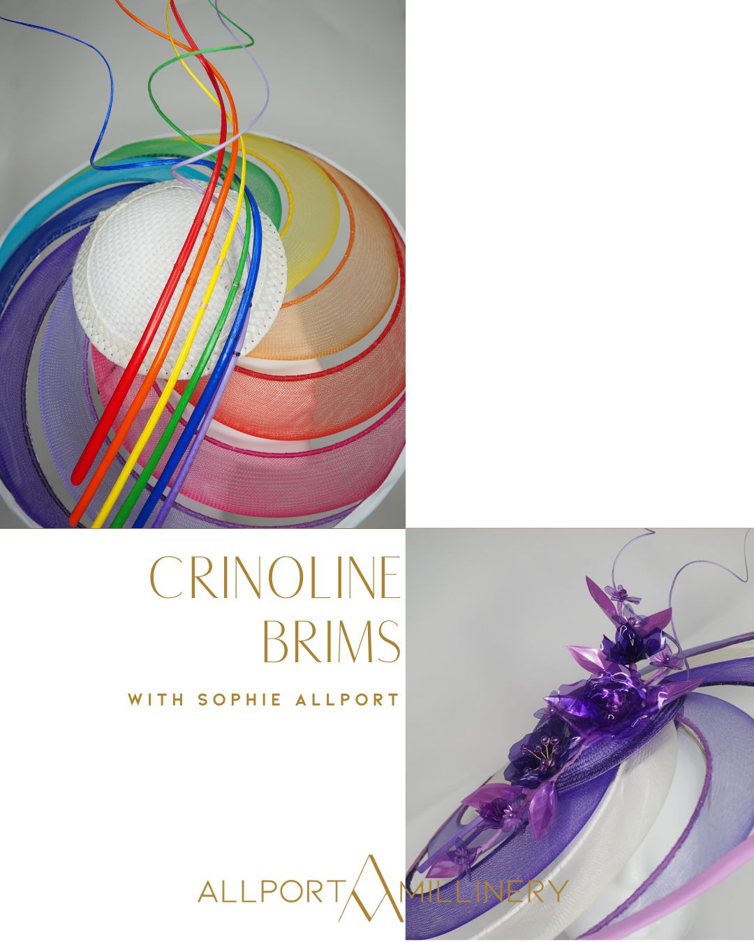 Millinery Mates (4 person) Masterclass in person (price per person $350)- 5 hour Lesson - Refreshments provided (Copy) (Copy)