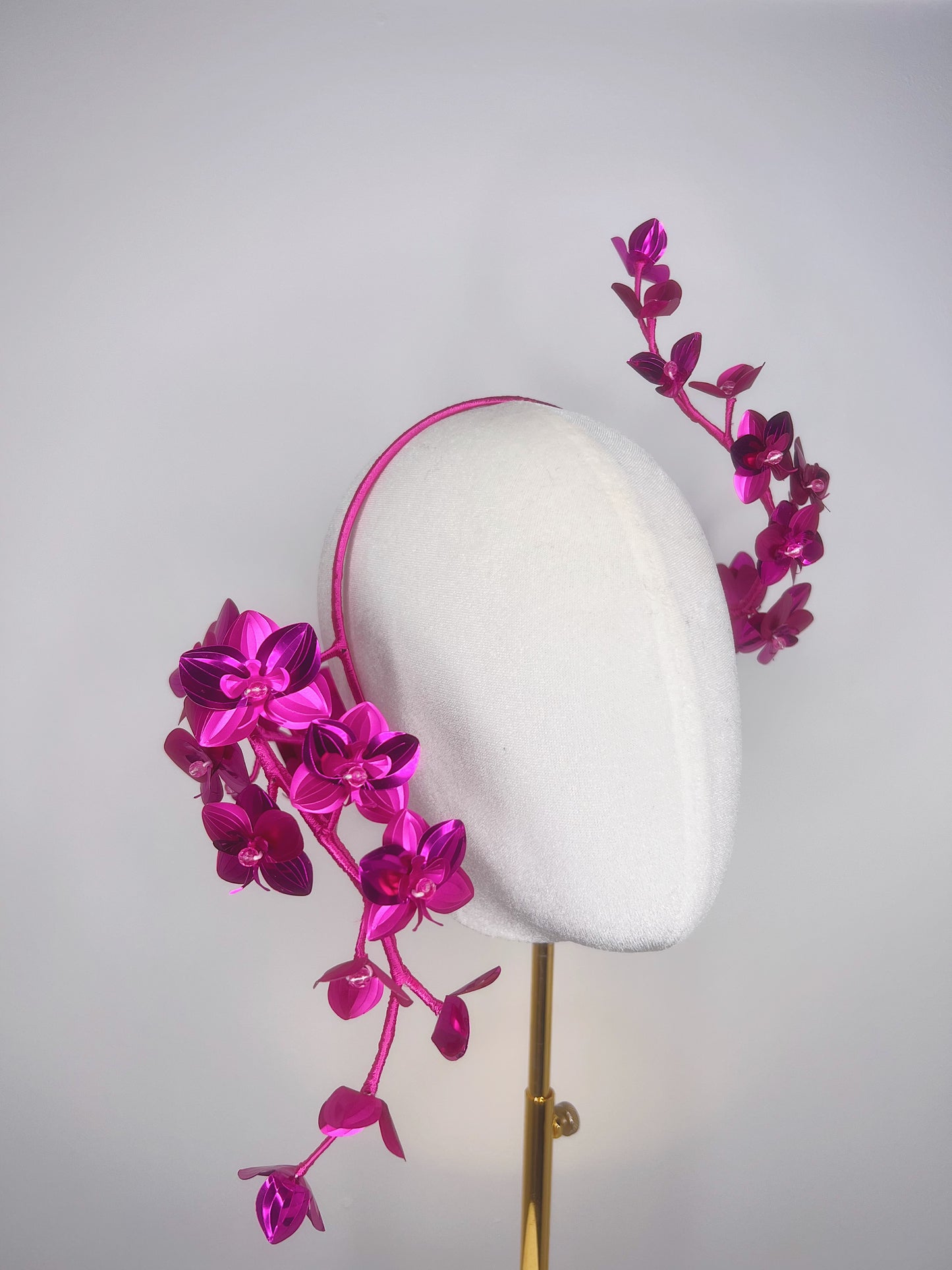 Wild Orchid - Magenta/ hot pink wrap around 0rchid Vine Headband