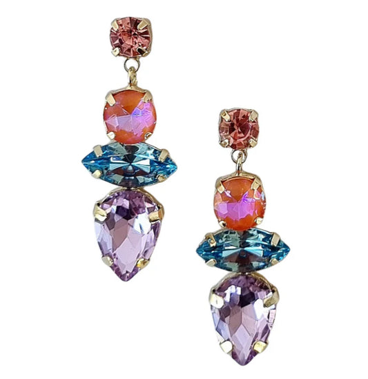 Kiara Gem Earring- purple