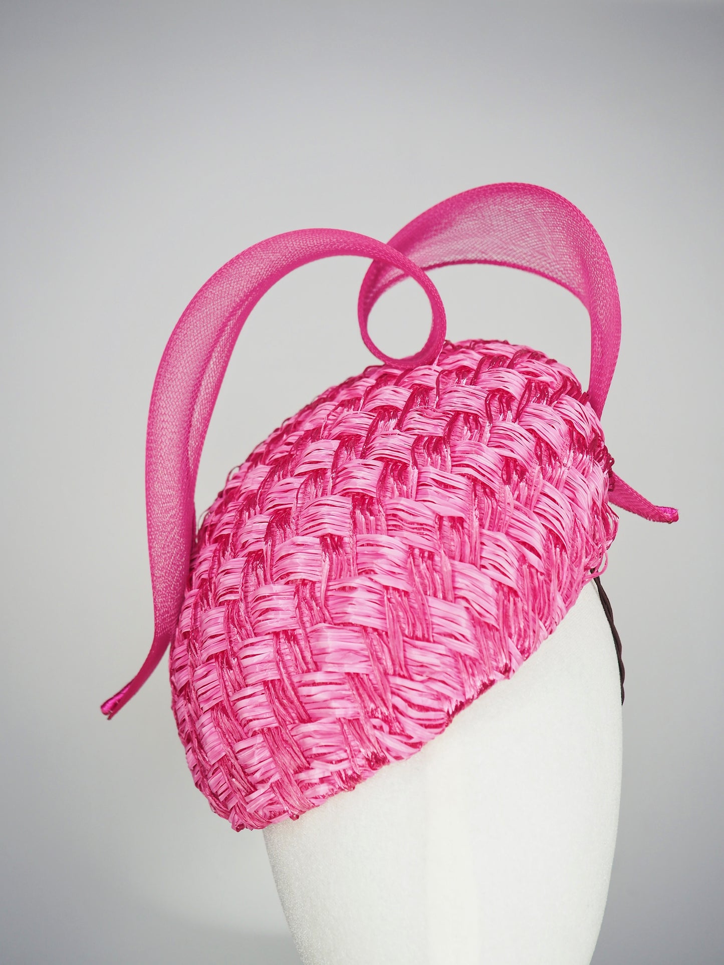 Amour - A romantic vintage straw beret with sculptural crinoline swirls forming the suggestion of a heart.