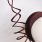 Chocolate swirl - Chocolate silk satin 3d headband with wired swirl and veil detail