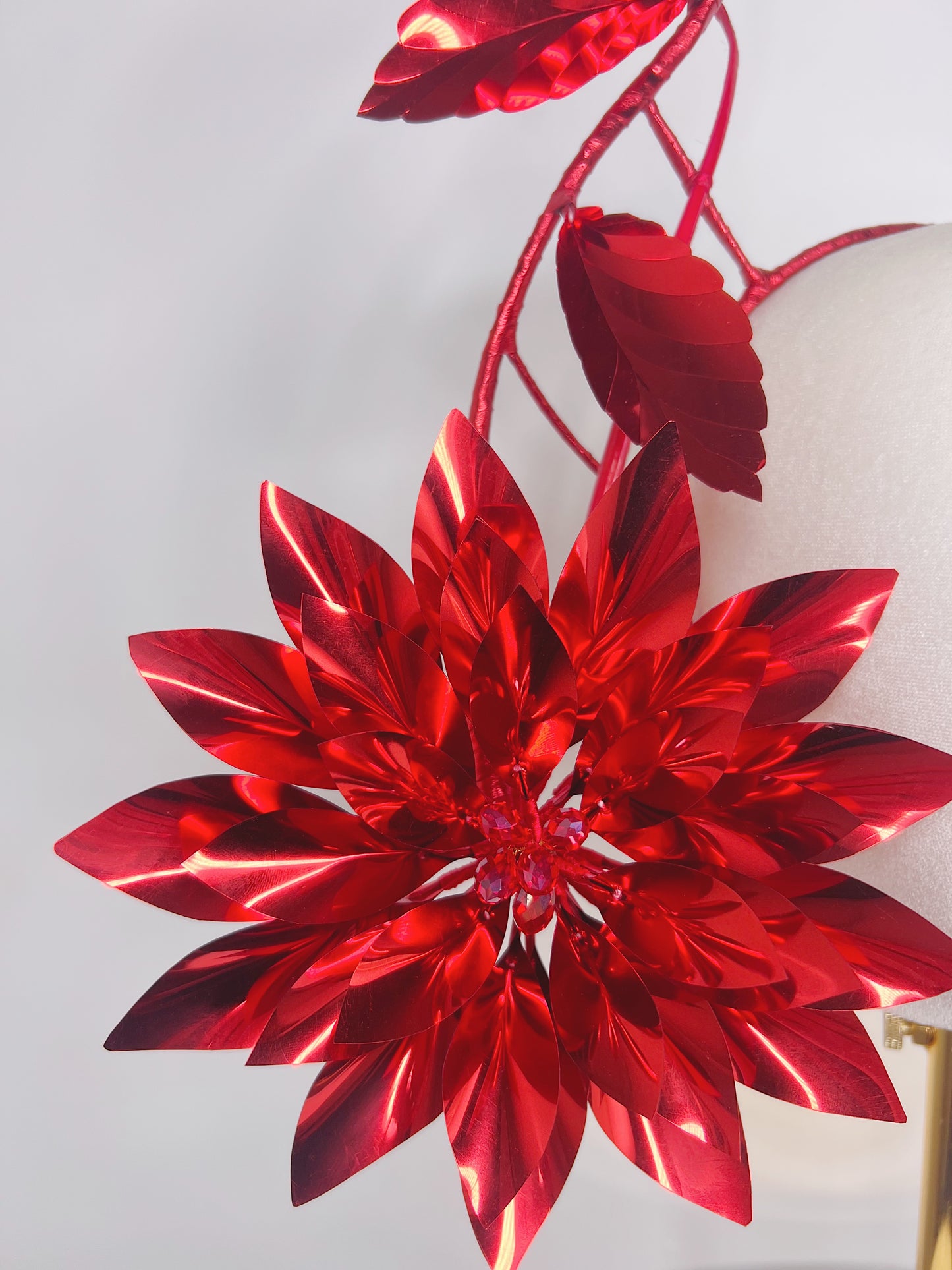 Dahlia Dalliance - Metallic wired Dahlia headband