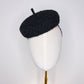 Noir - Tweed Button Beret