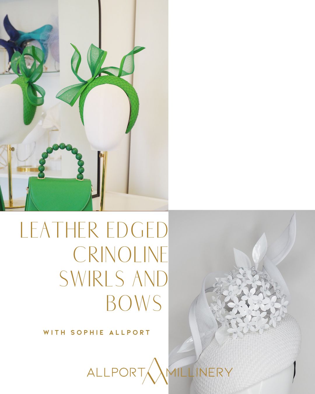 Millinery Mates (4 person) Masterclass in person (price per person $350)- 5 hour Lesson - Refreshments provided (Copy) (Copy)