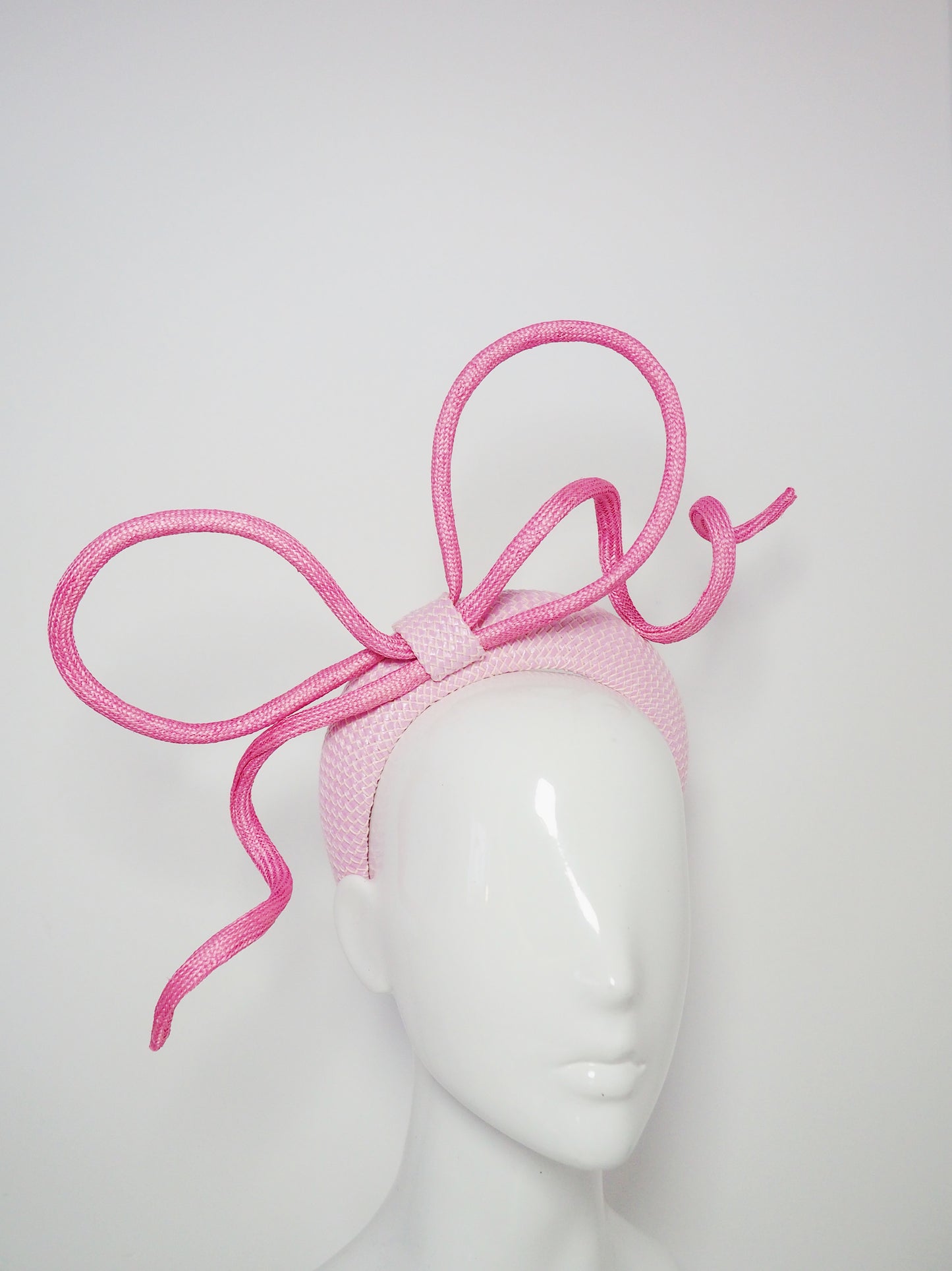 Blowing in the breeze - Candy Pink parisissal Rope bow on raffia base