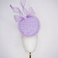 Lavender Skies - Vintage straw percher featuring sculptural crinoline edging and an elegant floating bow.