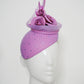 Purple Passion - Lavender purple leather Facehugger with crin swirl and rose detail.