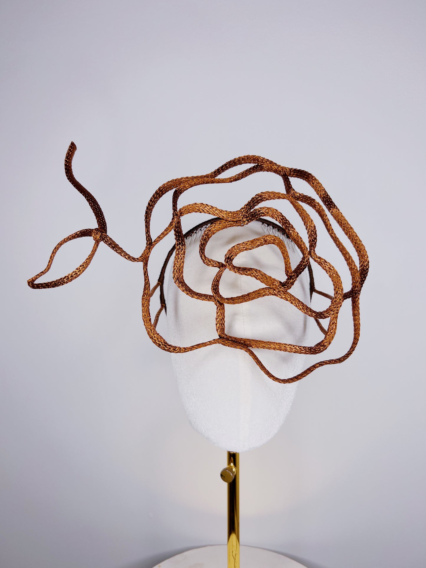 Copper Rose -Wired Copper Rose Veil Sculpture
