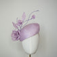 Creeping rose - Lilac Parisissal face hugger Beret with wired metallic swirls