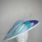 Wave of Blue - Wired crinoline swirl Brim with quills