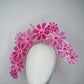 Blushing Blooms - Crystoform Cosmos headband in shades of pink