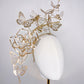 Butterflies and bees - gold crystoform headpiece