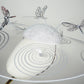 Dancing Dragonflies - Sculptural crystoform brim inspired by dragonflies dancing across shimmering water.