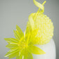 Citron Spark - Fluro yellow vintage straw percher with clear plastic fluro yellow starburst