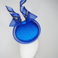 Sapphire Serenade - Blue wired bow percher with sapphire crystal detail