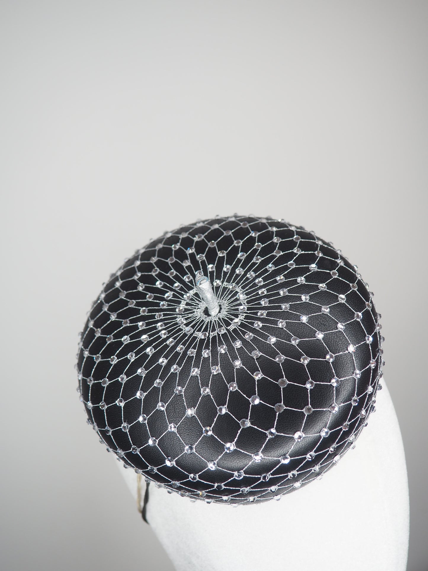 Glitz and Glam Extra - Black leather with full clear crystal embellishment