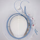 Blossoms in the breeze - Hand-tooled silk cherry blossoms on a crinoline wraparound headband
