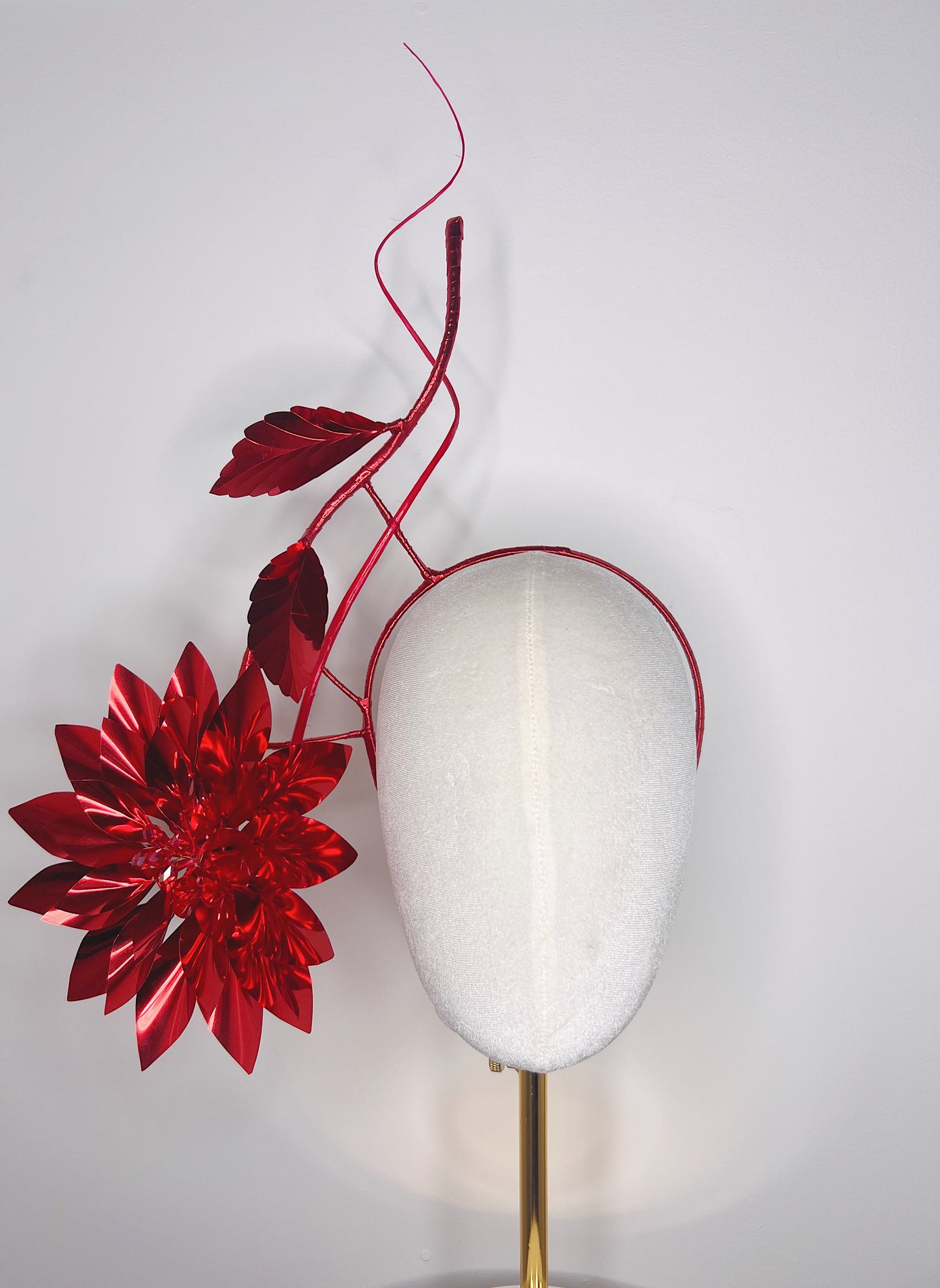 Dahlia Dalliance - Metallic wired Dahlia headband
