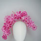 Blushing Blooms - Crystoform Cosmos headband in shades of pink