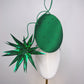 Emerald sparkle - Emerald satin percher with starburst and crystal detail