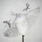 Dancing Dragonflies - Sculptural crystoform brim inspired by dragonflies dancing across shimmering water.