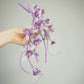 Purple Reign - Lilac and pink headband with a cascading array of fuschia flowers in subtle lilac, pink and oppalescent white