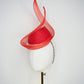 Ember - Red leather pillbox featuring a crystal-encrusted base and sculptural crinoline swirl.