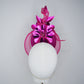 Magenta Muse - Magenta floral percher with crinoline veil and large flower