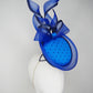 Sapphire Serenade - Blue wired bow percher with sapphire crystal detail