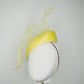 Lemon Meringue - Lemon facehugger beret-style piece with crinoline and pearl-edged swirl