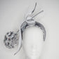 *reduced worn once - Disco Dandelion - -Silver sequinned 3d Headband with a silver dandelion and crinoline swirl