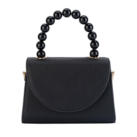WENDY ACRYLIC BEAD BAG - Black
