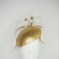 Gold and gorgeous - Golden Leather face hugger beret with a leather edged floating crinoline bow