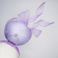 Lavender Skies - Vintage straw percher featuring sculptural crinoline edging and an elegant floating bow.