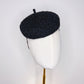 Noir - Tweed Button Beret