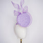 Lavender Skies - Vintage straw percher featuring sculptural crinoline edging and an elegant floating bow.