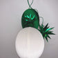 Emerald sparkle - Emerald satin percher with starburst and crystal detail