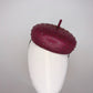Glitz and glam - Leather button beret with crystals - Maroon
