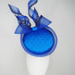 Sapphire Serenade - Blue wired bow percher with sapphire crystal detail