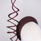 Chocolate swirl - Chocolate silk satin 3d headband with wired swirl and veil detail