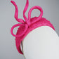 Raspberry Fling - Raspberry pink  knotted Jackie O pillbox with wired bow