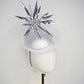 Silver Rays - Silver crinoline swirl and lurex base with floating silver starburst