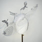 Dancing Dragonflies - Sculptural crystoform brim inspired by dragonflies dancing across shimmering water.