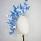 Dancing Wings - A graceful cascade of blue butterflies that appear to float effortlessly around the face.