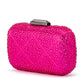 KEREN CRYSTAL HOTFIX CLUTCH - Fuchsia